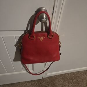 Prada Red Leather Women's Bag